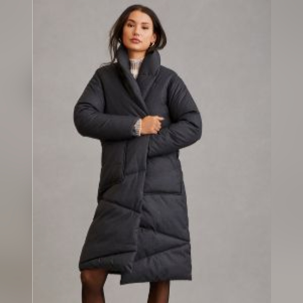 BERNARDO for Anthropologie Shawl Collar Trench Puffer, small